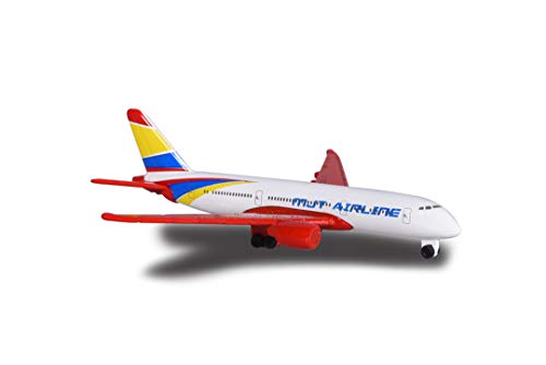 Majorette 212053120, Avión de pasajeros 13cm, Modelos/Colores Aleatorios, 1 Pieza