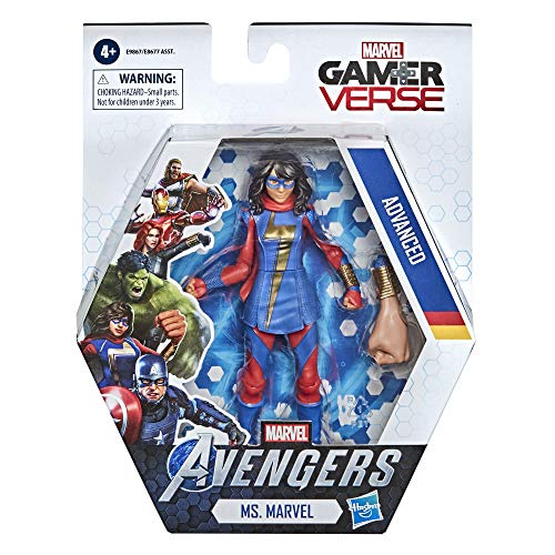Marvel Avengers Hasbro Marvel Gamerverse - Figura de acción de 15,24 cm, diseño de Ms Marvel, Piel de Armadura Avanzada, a Partir de 4 años, NA