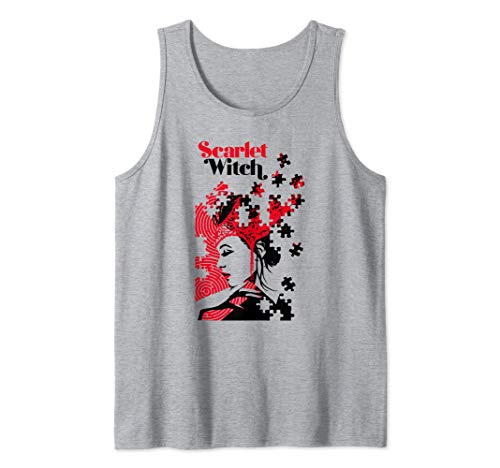 Marvel Avengers Scarlet Witch Wanda Maximoff Puzzle Camiseta sin Mangas