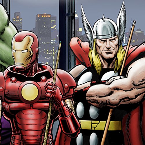 Marvel Superheroes se relajent - Lienzo impreso sobre marco (58 x 86 cm) con X-Men & Avengers, Wolverine, Spider-Man, Black Widow, Nightcrawler, Iron Man y Hulk