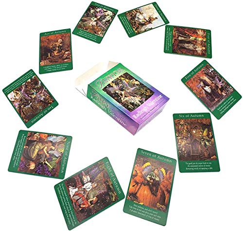 MAZ Tarjetas Tarot de Hadas 78Pcs, Tarjetas de Juego Set para Juego de Mesa para Principiantes (Edición en Inglés)