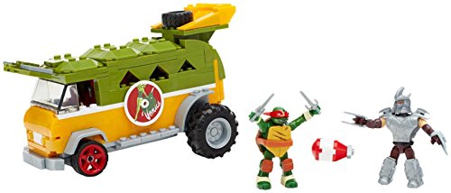 Mega Bloks - Fiesta en la furgo vehículos de Carreras, totugas Ninja, Juego de construcción (Mattel DMX54)