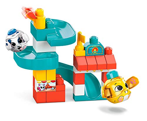 Mega Bloks Peek-A-Bloks ¡Vamos al Parque de Atracción! bloques de construcción para niños +1 año (Mattel GKX70)