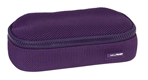 MILAN Portatodo Ovalado Mini Knit Deep Purple Estuches, 20 cm, Morado