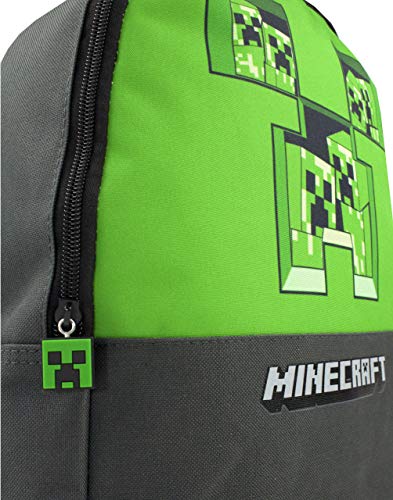 Minecraft Pixel enredadera avance Gris Mochila Niños Bolso de escuela