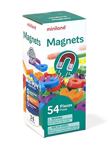 Miniland Números magnéticos 54 Piezas, Multicolor (45314) , Modelos/colores Surtidos, 1 Unidad