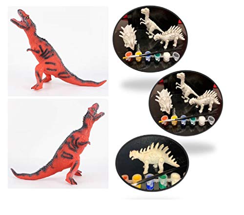 ML Dinosaurio Enorme con Sonido Aterrador Realista World Jurassic Park Juguetes para niña / niño y de Regalo un Dinosaurio para Pintar