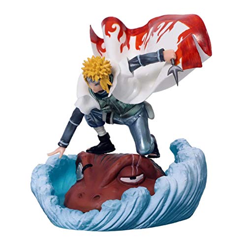 Modelo de juguete de la figura de dibujos animados del anime, Naruto Namikaze Minat Montando Gama-bunt Ver.Yondaime Hokage Naruto Fther PVC Figura de acción Coleccionable modelo 19cm real en caja SONG