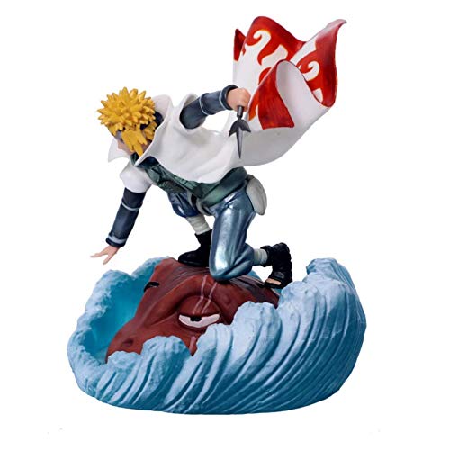 Modelo de juguete de la figura de dibujos animados del anime, Naruto Namikaze Minat Montando Gama-bunt Ver.Yondaime Hokage Naruto Fther PVC Figura de acción Coleccionable modelo 19cm real en caja SONG