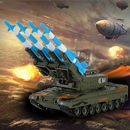 Modelo de lanzador de misiles guiados de la Asamblea del Ejército simulado a escala 1:64, equipo militar simulado de tanques de aleación fundida a presión para defender hogares