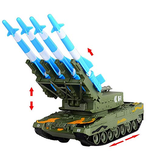 Modelo de lanzador de misiles guiados de la Asamblea del Ejército simulado a escala 1:64, equipo militar simulado de tanques de aleación fundida a presión para defender hogares
