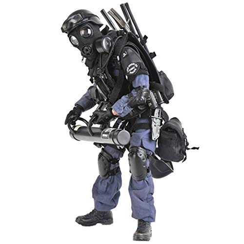 MOEGEN 12 SWAT Figura de Acción con Arma, 1/6 Figuras Soldados, Figuras Militares Conjuntos de Juegos - Interruptor Automático