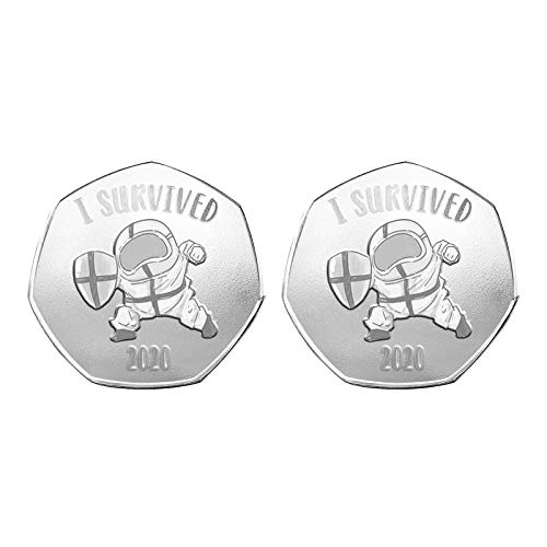 Moneda conmemorativa – 2020 Supervivientes – Moneda conmemorativa de doble cara conmemorativa moneda de la suerte sobrevivió, bienvenida al nuevo año