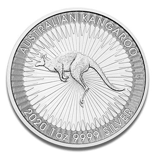 Moneda de plata canguro 2020, 1 onza, fresca, empaquetada individualmente en cápsula para monedas.