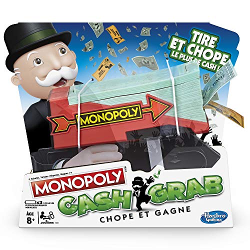 Monopoly Cash & Grab: Chope et Gagne - Juego de Mesa Divertido, versión Francesa