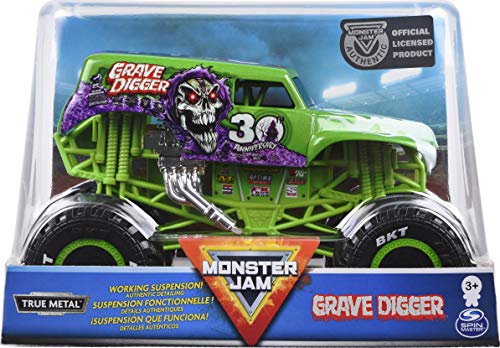 Monster Jam Oficial Grave Digger Monster Truck, vehículo Fundido a presión, Escala 1:24