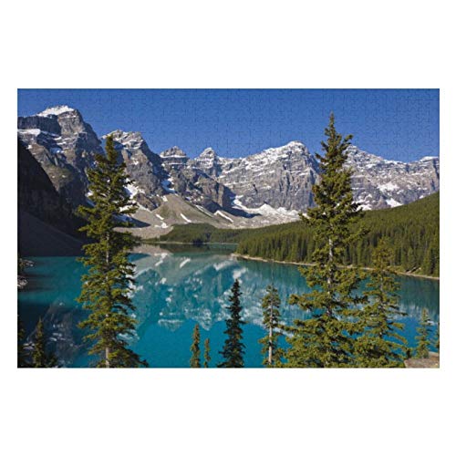 Moraine Lake, Canadian Rockies, Alberta, Canada Puzzles for Adults, 1000 Piece Kids Jigsaw Puzzles Game Toys Gift for Children Boys and Girls, 20" x 30"