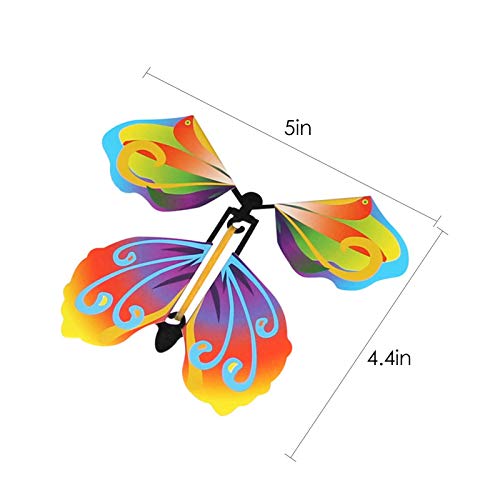 M/P Magic Flying Butterfly, 20 Piezas Magic Butterfly Wind-up Flying Butterflies Tarjeta de Juguete para Regalo Sorpresa o Fiesta Jugando Navidad y año Nuevo cumpleaños Aniversario Boda