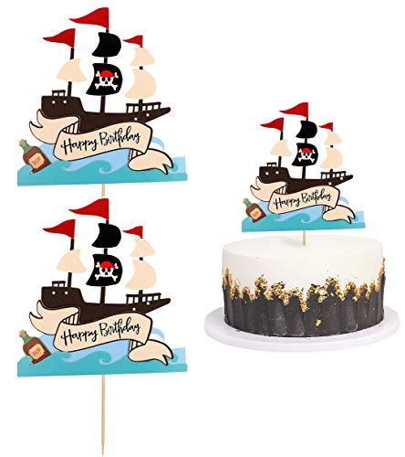 MU XI Decoraciones de Pasteles con temática Pirata, Regalos con temática Pirata para Hombres y Mujeres, decoración de Fiesta de cumpleaños, decoración de Fiesta de Halloween, etc.