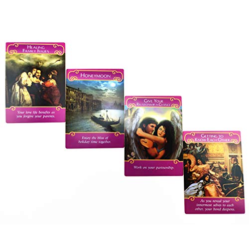 N/A/ Juego de mesa de adivinación Versión en inglés Tarots The Romance Angels Oracle Cards Versión Inglés 44-Card Deck Tarots Leer el destino