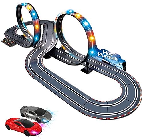 N\A ZT Montaje de Carreras eléctricas para niños Toy Boy Toy Remote Control Doble Racing Coche Conjunto de Regalo con luz (Size : 5m)