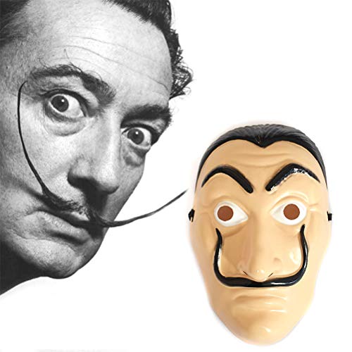 Naduew Máscara CASA de Papel, Máscara de plástica de Halloween Realista Transpirable, Máscara de película