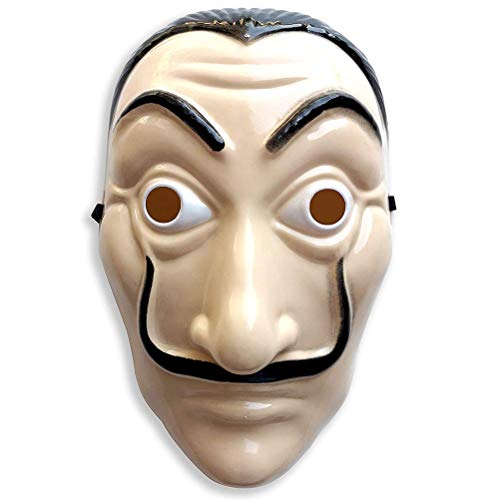 Naduew Máscara CASA de Papel, Máscara de plástica de Halloween Realista Transpirable, Máscara de película