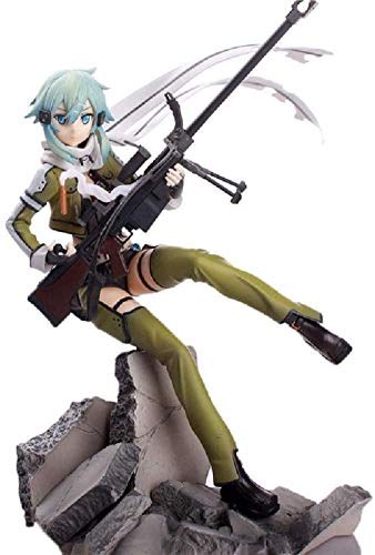Nbrand Estatua de Anime Figura de Anime Sword Art Online Sinon Accesorios de decoración de Escritorio 22cm