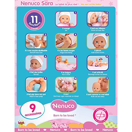 Nenuco Sara - Muñeca Bebé cuidados 11 funciones (Famosa 700015154)