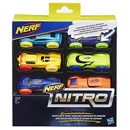 Nerf Nitro Esponja Coche, 6 Piezas (Hasbro C3173EL20)