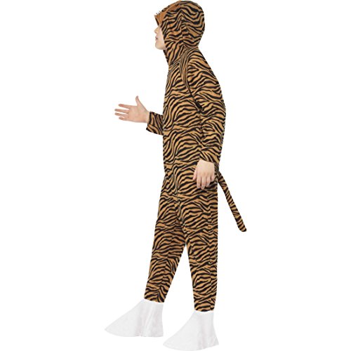 NET TOYS Mono Infantil Tigre - L, 10 - 12 años, 145 - 158 cm | Disfraz con Capucha Tigre | Traje de Niño Gato Montés | Disfraz para Chicos Felino