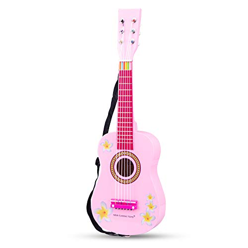 New Classic Toys Toys-10348 Guitarra para niños (NCT-0348) (Importado), Color Azul con Notas Musicales