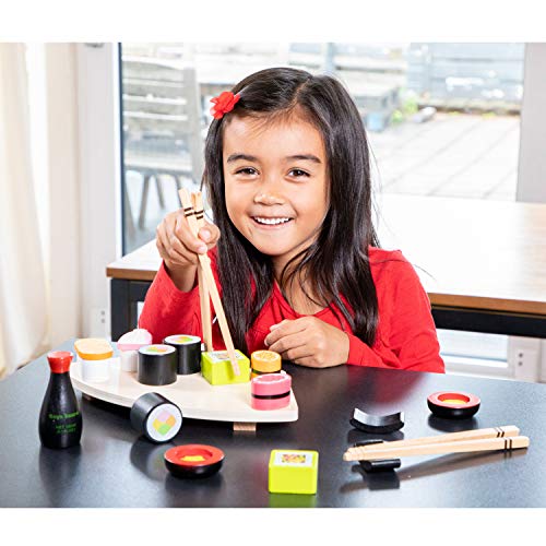 New Classic Toys Toys-10593 Pretend Play-Sushi Set, Multicolore Color (10593)