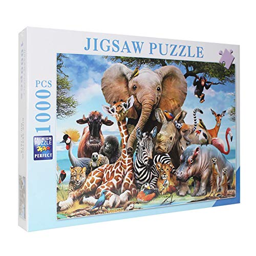 NOBRAND Puzzle 1000 Piezas, Juegos Interactivos Familiares, Rompecabezas de Elefante para Adultos y Niños