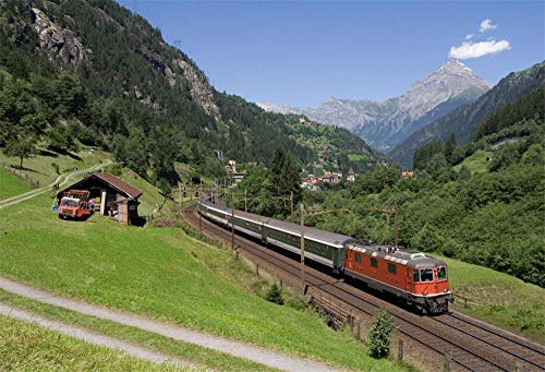 NOBRAND Rompecabezas Rompecabezas 1000 Piezas Glacier Express del Ferrocarril Matterhorn-Gotthard Puzzle De 1000 Piezas