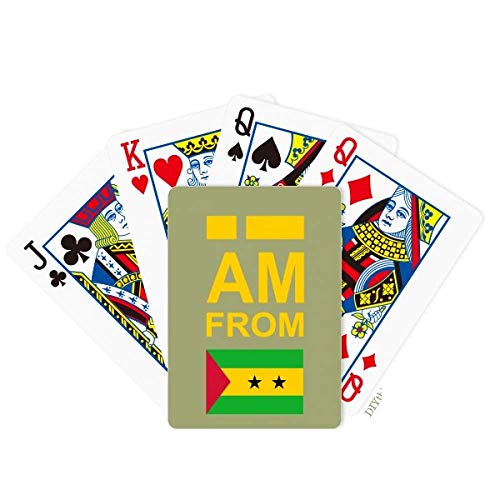 OFFbb-USA I Am from Sao Tomé Principe Poker Jugando Cartas Juego de Mesa