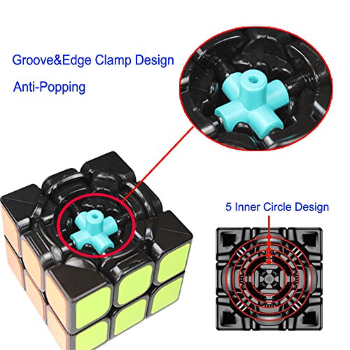OJIN MoYu AoLong V2 Aolong Enhanced 3x3x3 Cube Puzzle Puzzle Teaser Twist Puzzle Toys con una Bolsa de Cubo y un trípode de Cubo (Negro)