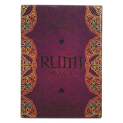 Oracle Rumi Oracle Cards Tarot | Oracle Card Board Deck Games Naipes para Juegos de Fiesta,Deck Game,with Bag