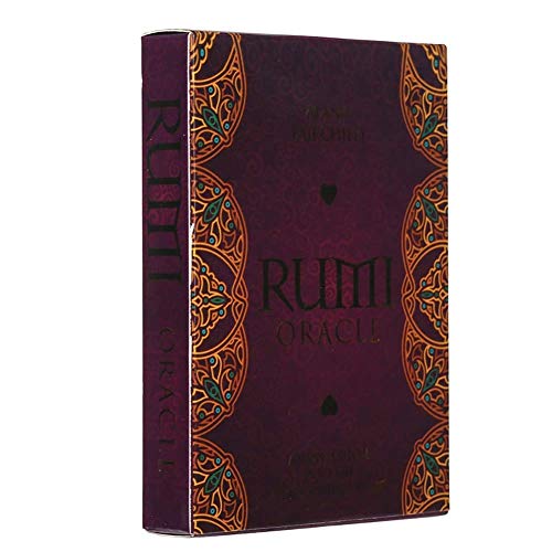 Oracle Rumi Oracle Cards Tarot | Oracle Card Board Deck Games Naipes para Juegos de Fiesta,Deck Game,with Bag