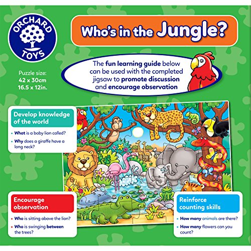 Orchad Toys 216 - Puzzle Who's in The Jungle? (25 Piezas, Idioma inglés)