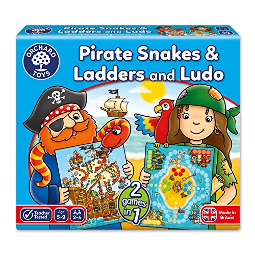 Orchard_Toys - Juego de mesa de serpientes, escaleras y Ludo (en inglés)