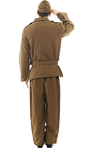 ORION COSTUMES Disfraz Marrón Caqui de la Guardia Nacional de la Segunda Guerra Mundial Ejército de los años 40para Hombres