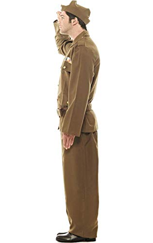 ORION COSTUMES Disfraz Marrón Caqui de la Guardia Nacional de la Segunda Guerra Mundial Ejército de los años 40para Hombres