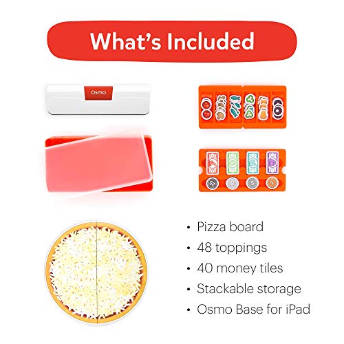 Osmo Pizza Co. Starter Kit-Edad 5-12-Habilidades de comunicación y matemáticas iPad Base Incluido (901-00043)