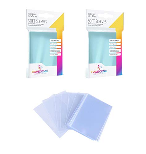 Outletdelocio.. Pack 200 Fundas Transparentes Soft Sleeves para Cartas Magic . Medidas Funda: 67 x 94 mm. 2-12578