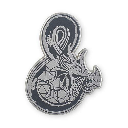 Paladone - Broche oficial de Dungeons & Dragons esmaltado, símbolo y dragón de D&D