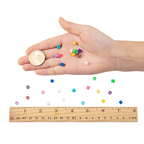 PandaHall Lote de 5000 Abalorios 12 Colores aleatorios Melty Beads Repuestos con Accesorios para incluidos Accesorios de Banda del Pelo Pinzas de Pelo de cocodrilo Anillo de plastico hama Beads