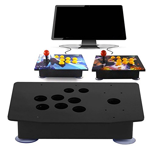 Panel de acrílico inclinado y joystick caso de repuesto negro para juego de arcade