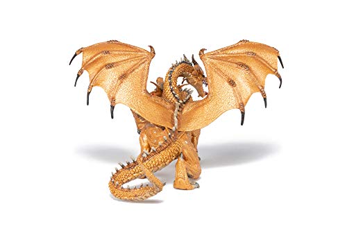 Papo 38938 - Or Figura de dragón con 2 Cabezas
