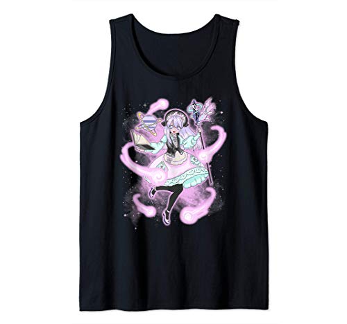 Pastel Goth Lolita Princess Court Dress Anime Space Sorcerer Camiseta sin Mangas